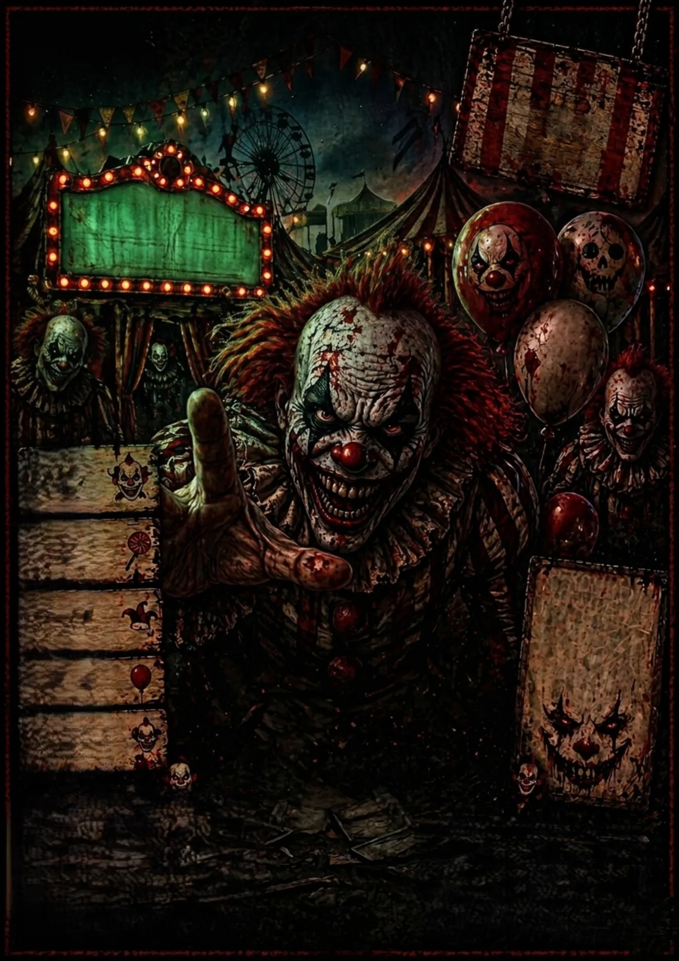 Horror-Clowns im Horror Halloweenhaus Nürtingen