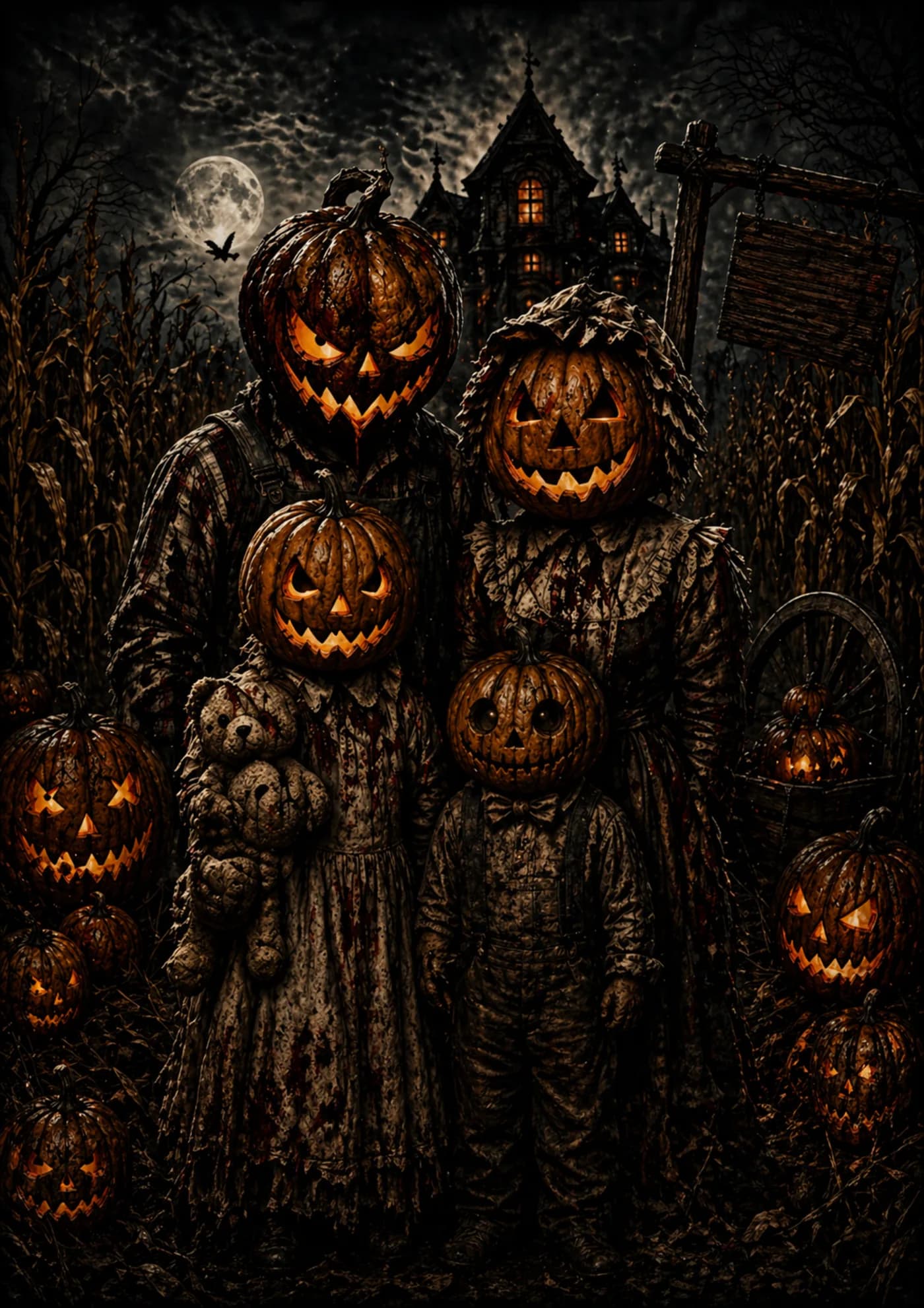 Pumpkin Family im Horror Halloweenhaus Nürtingen